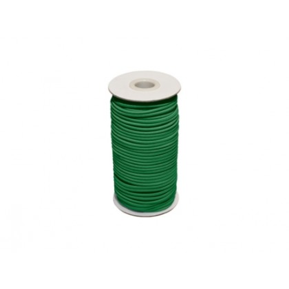 Guma, pruženka kulatá kloboučnická zelená 3 mm,  50m cívka, celé balení